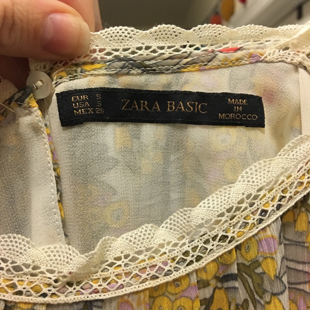 Zara Yellow Floral Dress - Picture 4 of 7